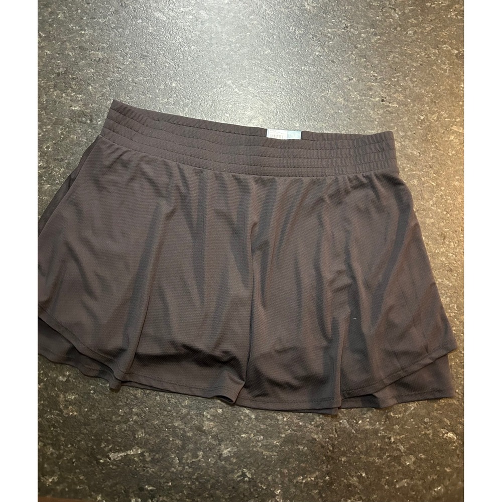 Tek Gear Womens XXL Mineral Black Active Performance Mesh Skort NWT